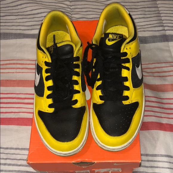 yellow and black nike dunks
